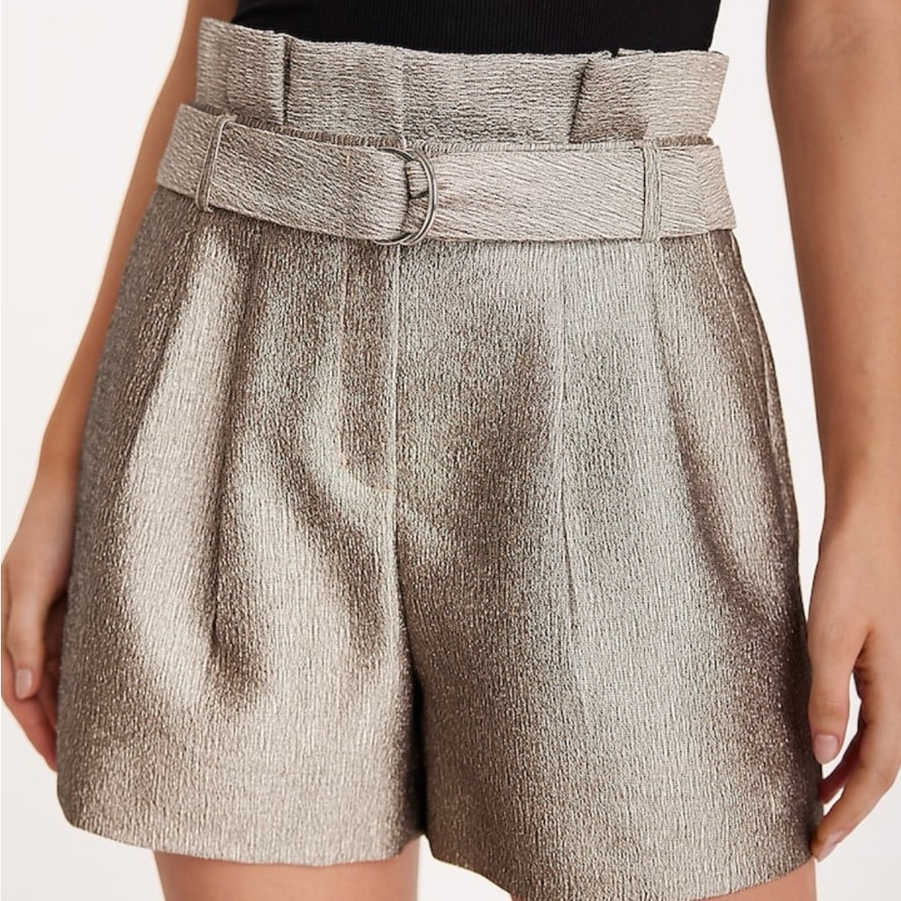 Metallic High-Waisted Women Shorts